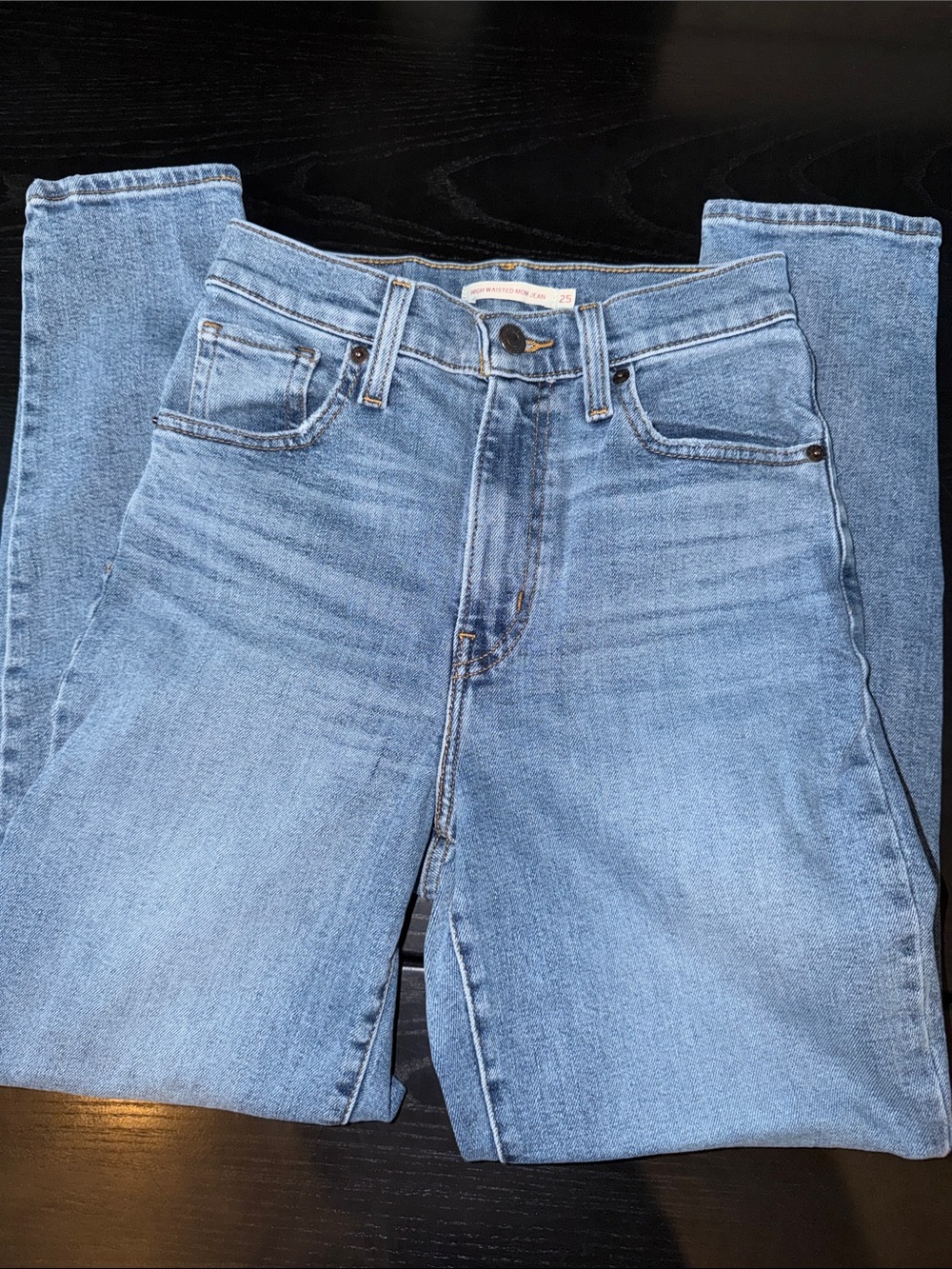 Levi's Light Blue High-Rise Straight-Leg Jeans